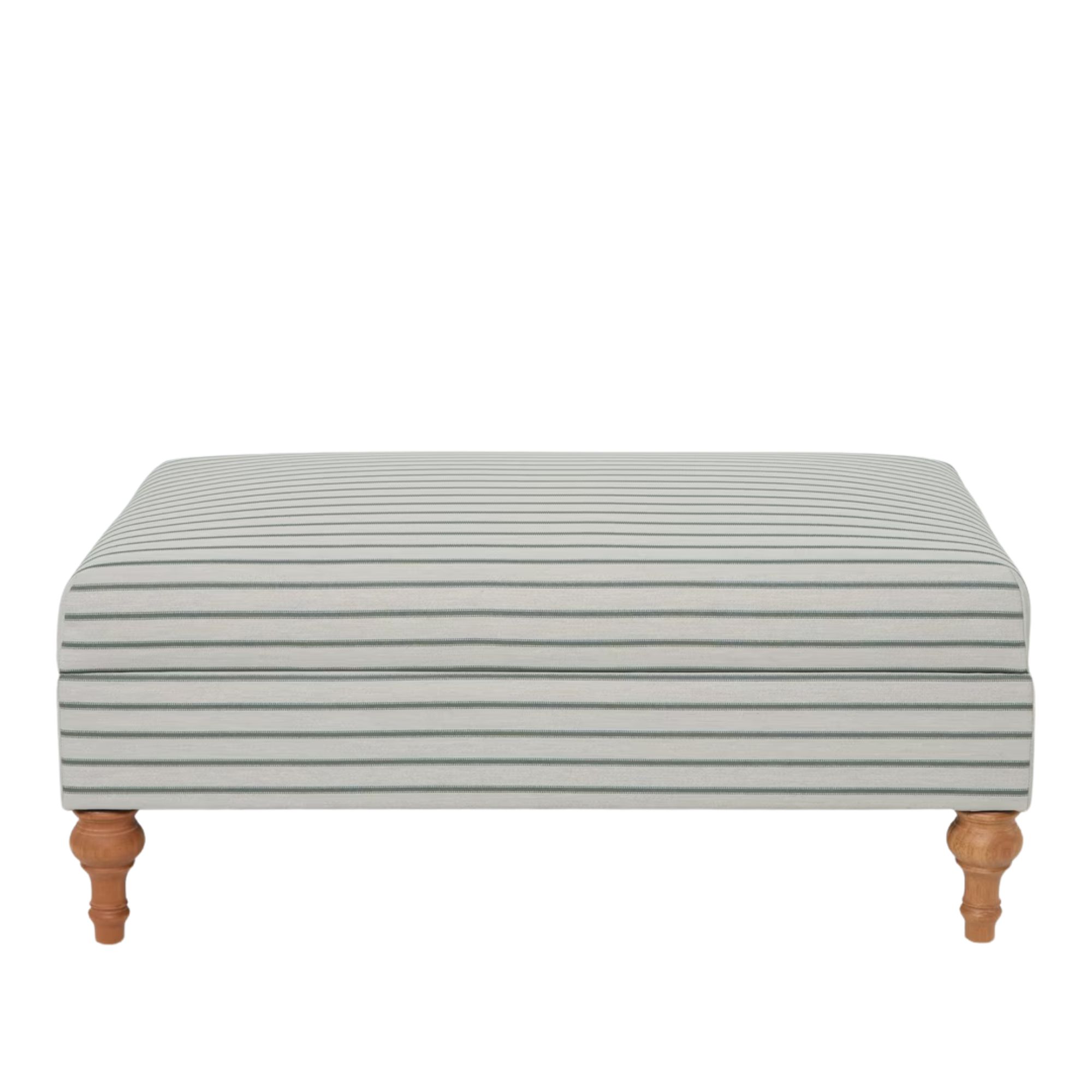 John Lewis &amp;amp; Partners, Classic Storage Footstool in Green Stripe
