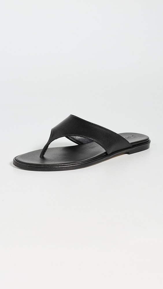 Amaya Nappa Leather Sandals - Black