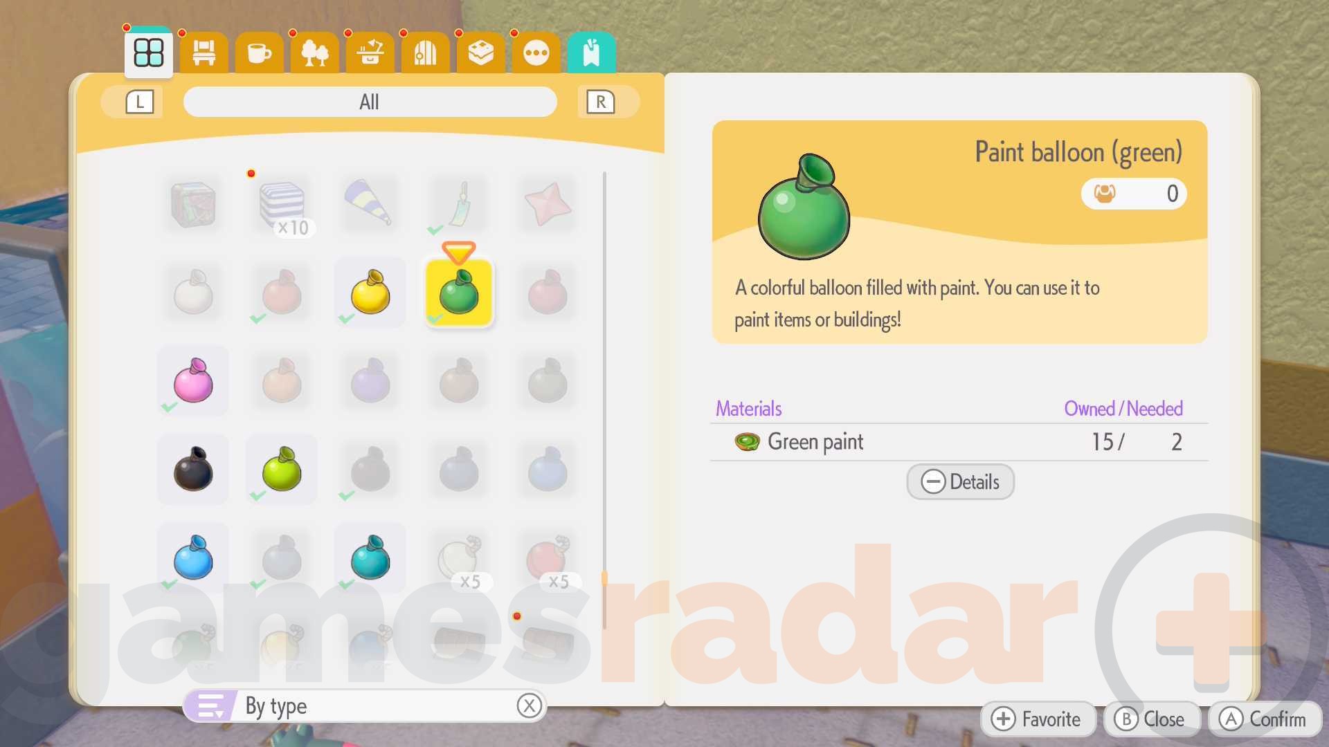 The green Pokopia Paint Balloon recipe