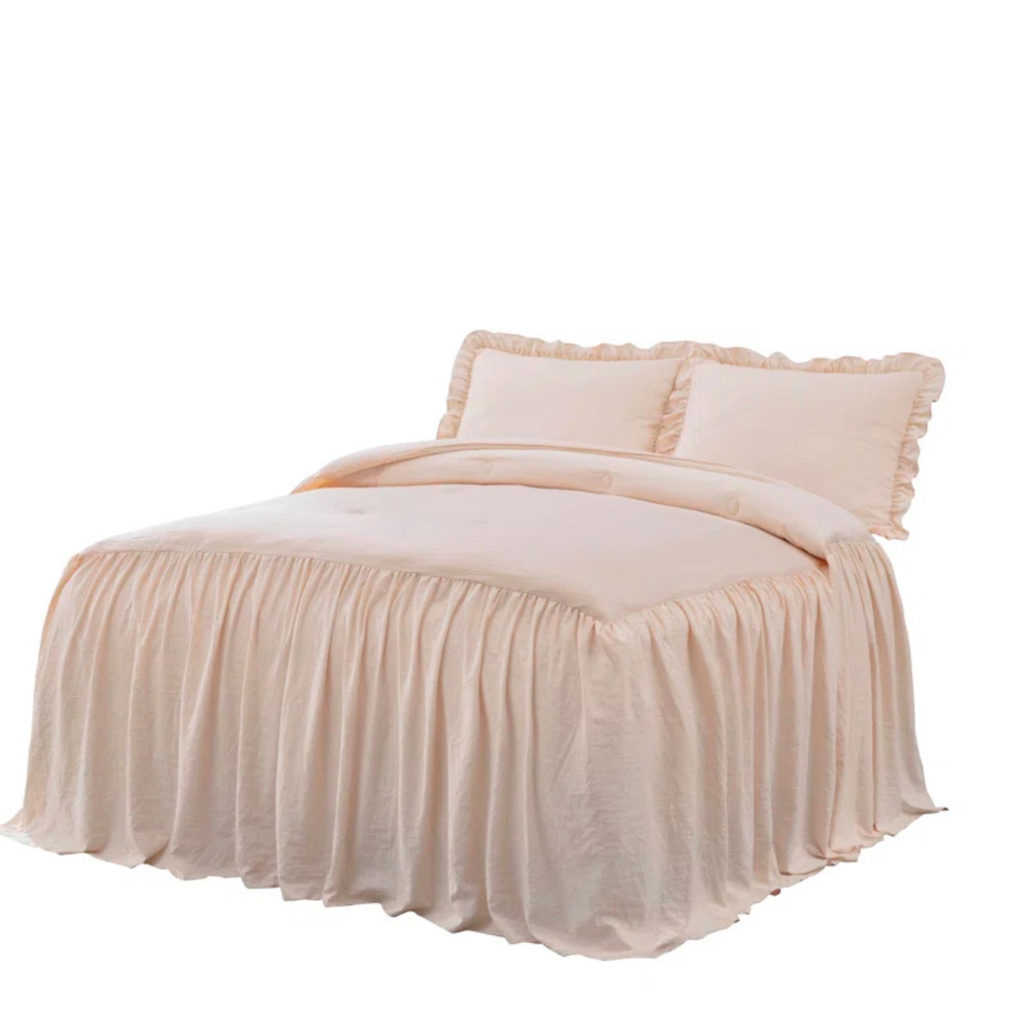 Sinclair French Country Chic Ruffle Skirt Bedspread Set