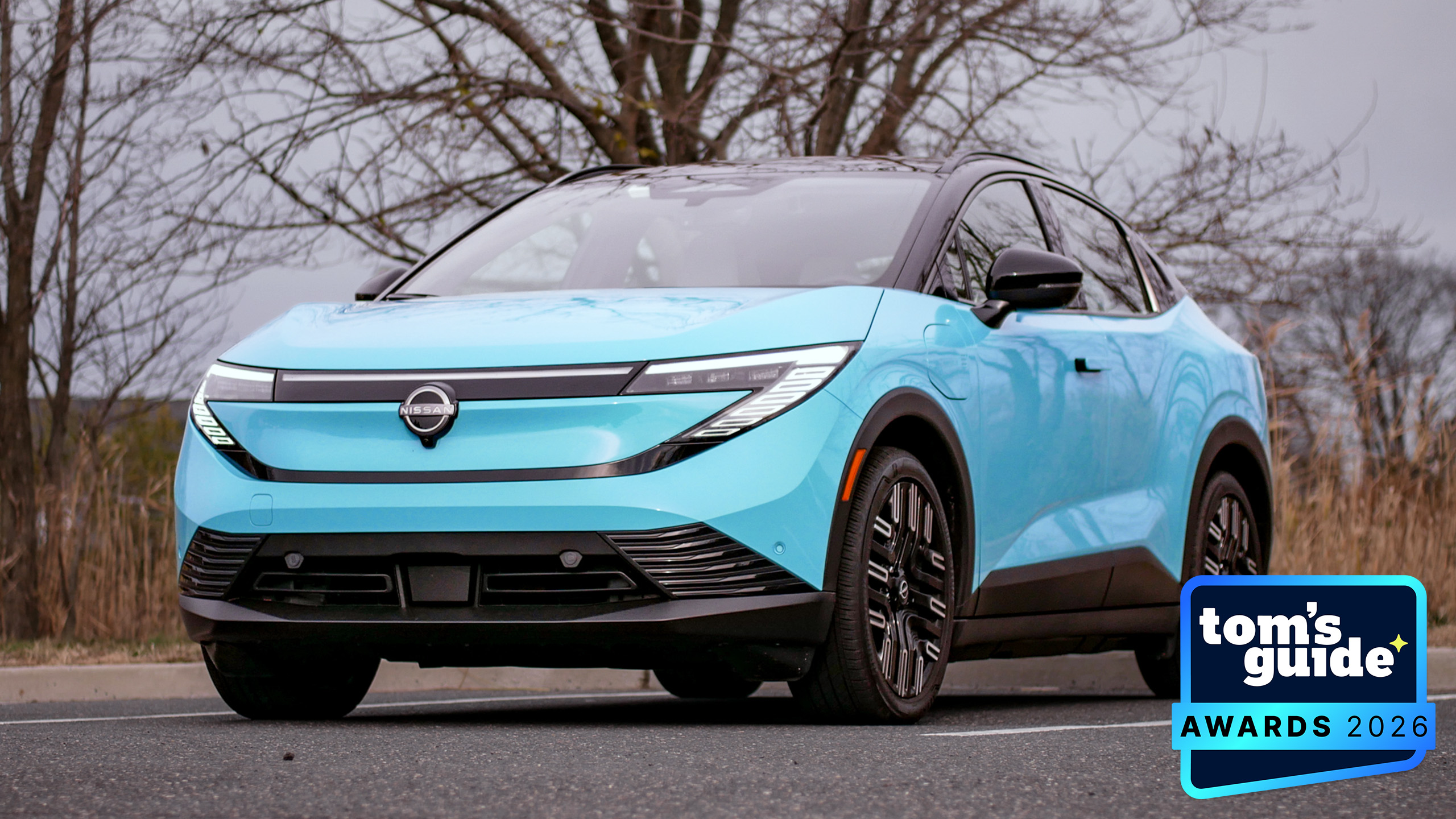 The 2026 Nissan Leaf with a TG Awards 2026 badge