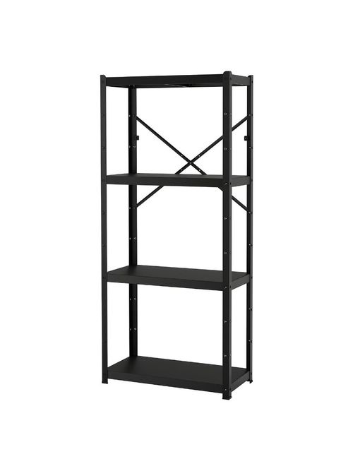 Bror Shelving Unit - Black 33 1/2x15 3/4x74 3/4 "