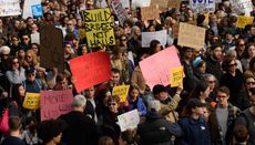 Protestors gather to tell Donald Trump he is not welcome in Pittsburgh