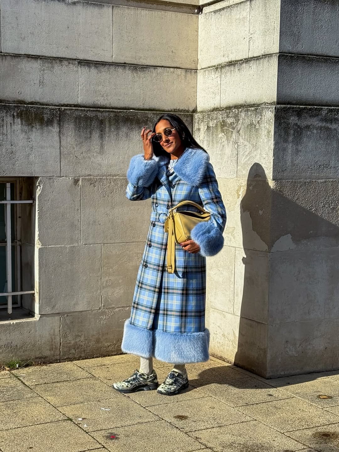 Influencer Zeena Shah wearing ASICS x Cecilie Bahnsen Gel-Cumulus 16 SSCB