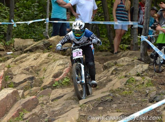 Mont-Sainte-Anne World Cup women's winner Emmeline Ragot (Lapierre Gravity Republic)