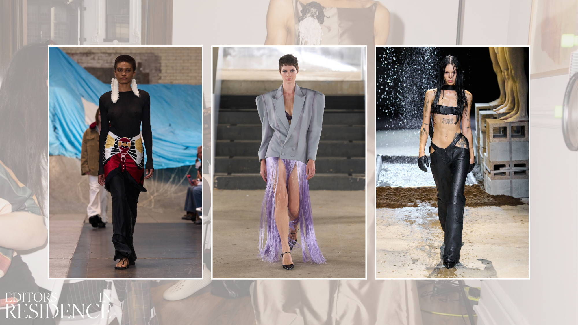 Runway image of a model walking in the Fashion East, Agro Studio, Liza Keane show at London Fashion Week spring/summer 2027