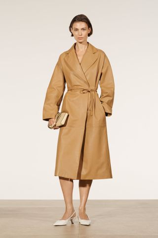 Leather Coat With Belt - Limited Edition