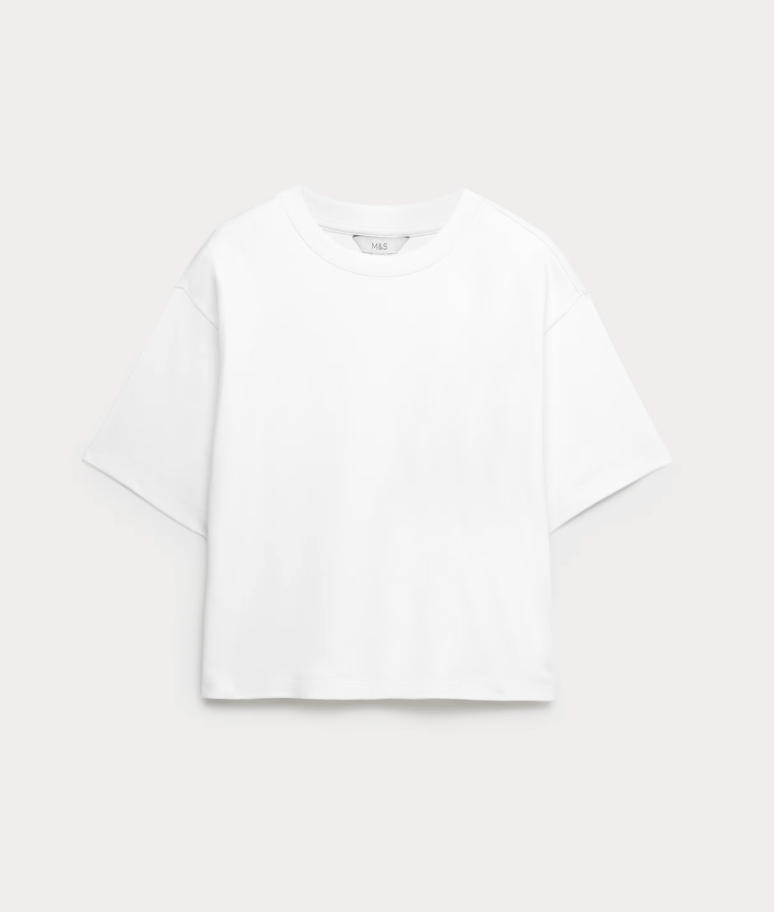 M&amp;amp;S, Pure Cotton Heavyweight Boxy Top