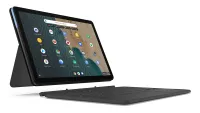 Lenovo IdeaPad Duet Chromebook shown on angle with screen detached from keyboard