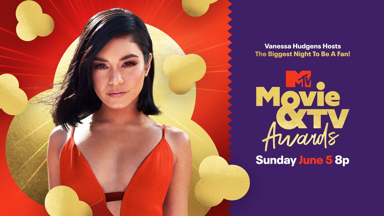 MTV Movie &amp; TV Awards key art featuring image of host Vanessa Hudgens