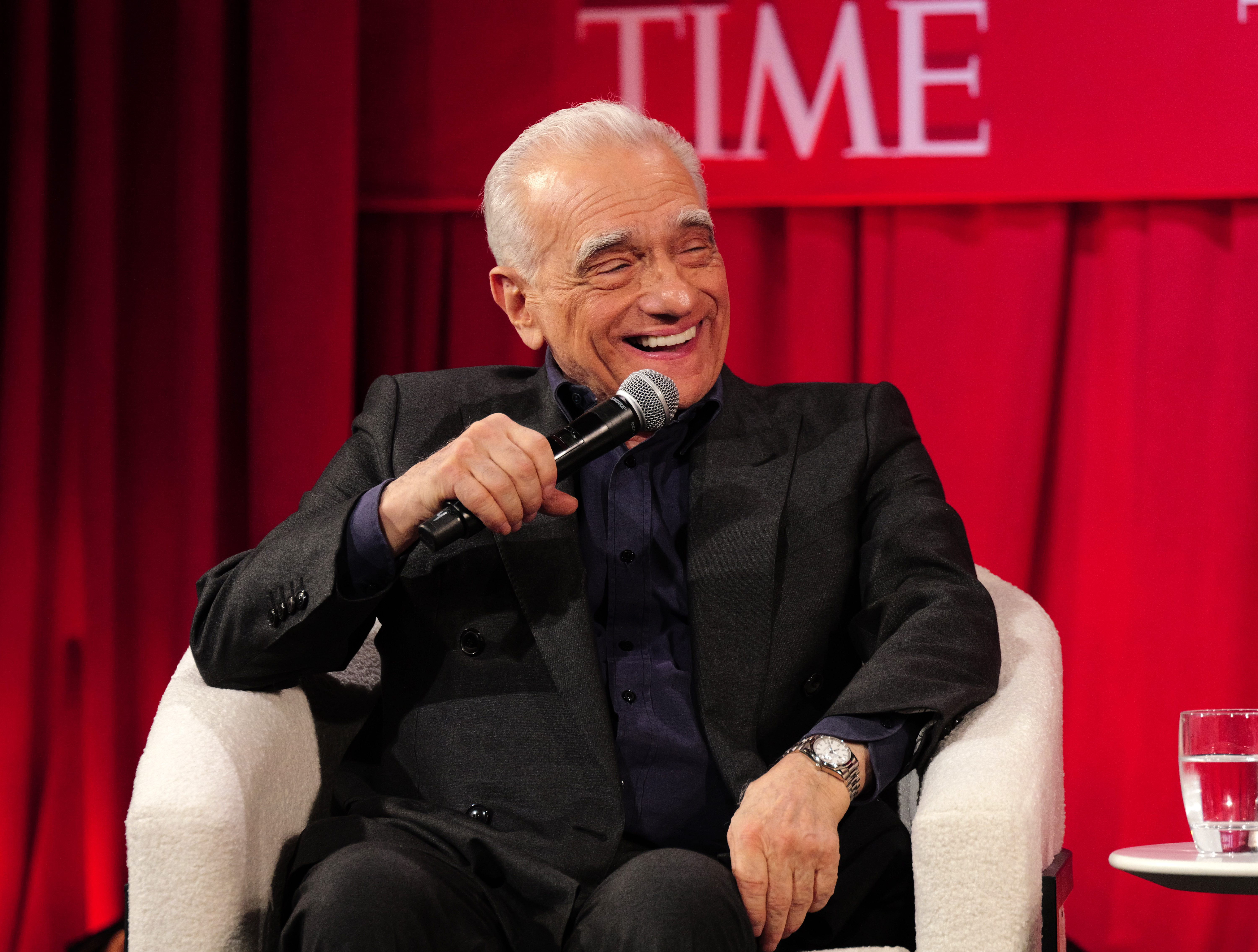 Martin Scorsese speaks onstage during the 2025 A Year In TIME Event at Current at Chelsea Piers on December 10, 2025
