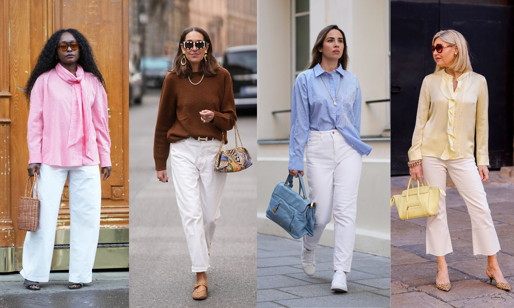 Image of white jeans outfits