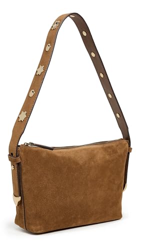 Madewell Women&#039;s Suede Sun Stud Shoulder Bag, Aged Cognac, Brown, One Size
