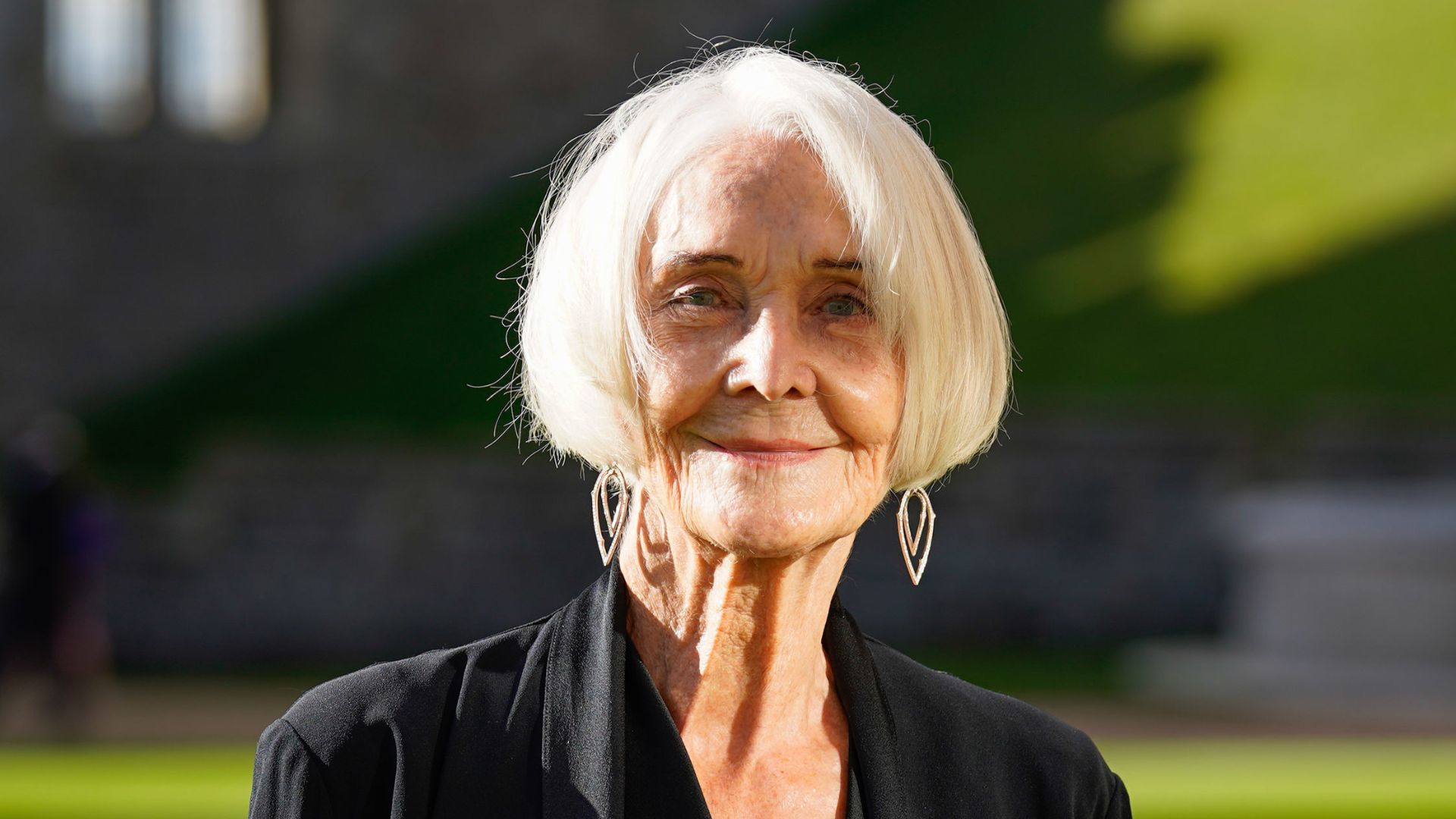 Dame Sheila Hancock smiling at the camera
