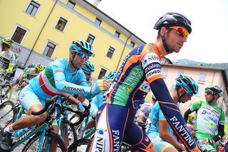 Vincenzo Nibali (Astana) and his brother Antonio Nibali (Nippo - Vini Fantini)