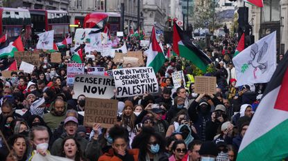 Pro-Palestine marchers