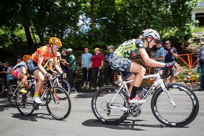 Tayler Wiles (Specialized-Lululemon) held onto the Queen of the Hill jersey with her ride today