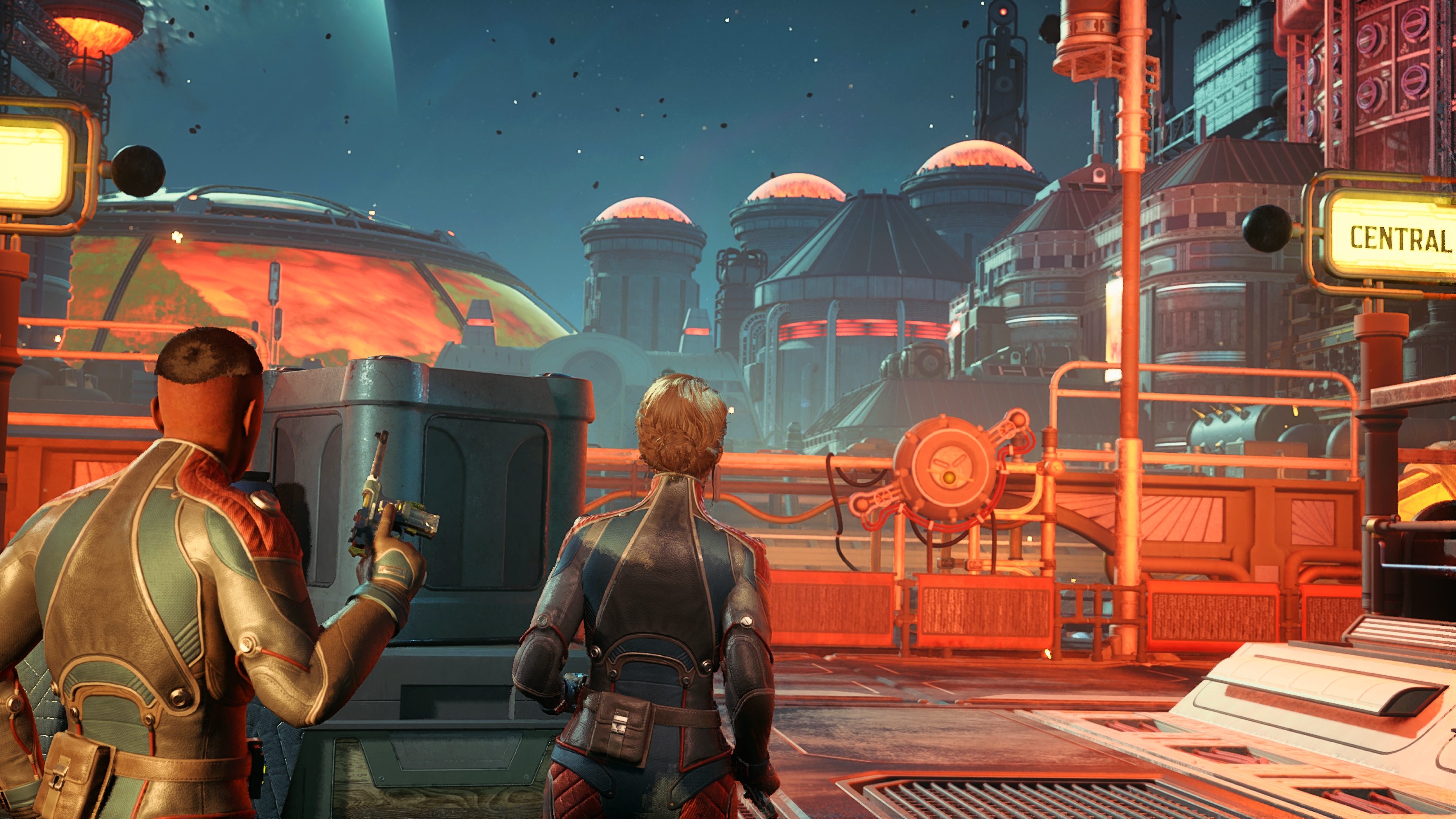 Screenshot of The Outer Worlds 2 preview running on Xbox Series X.