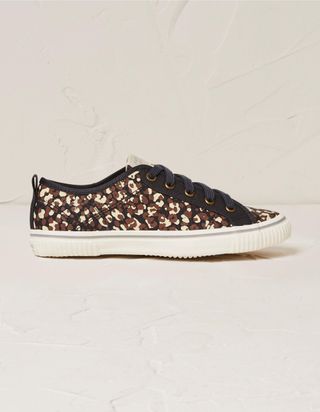 Organic Cotton Leopard Lace Up Trainers – were £32, now £16