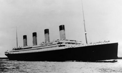 The ill-fated luxury liner sets sail: Astronomers say a supermoon may have cause extreme tidal activity that dislodged the icebergs that did the Titanic in.