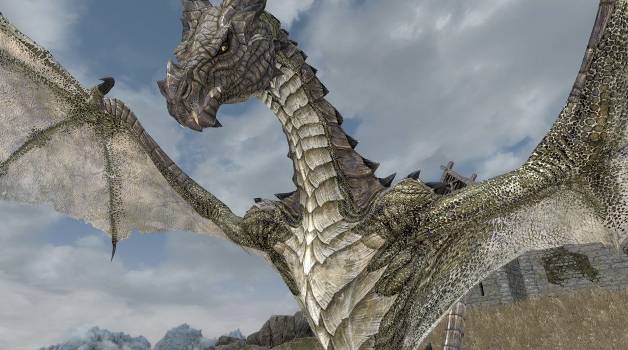 A 16K dragon in Skyrim.
