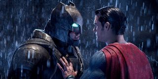 Batman and Superman from Batman V. Superman: Dawn of Justice, one of Zack Snyder's films.