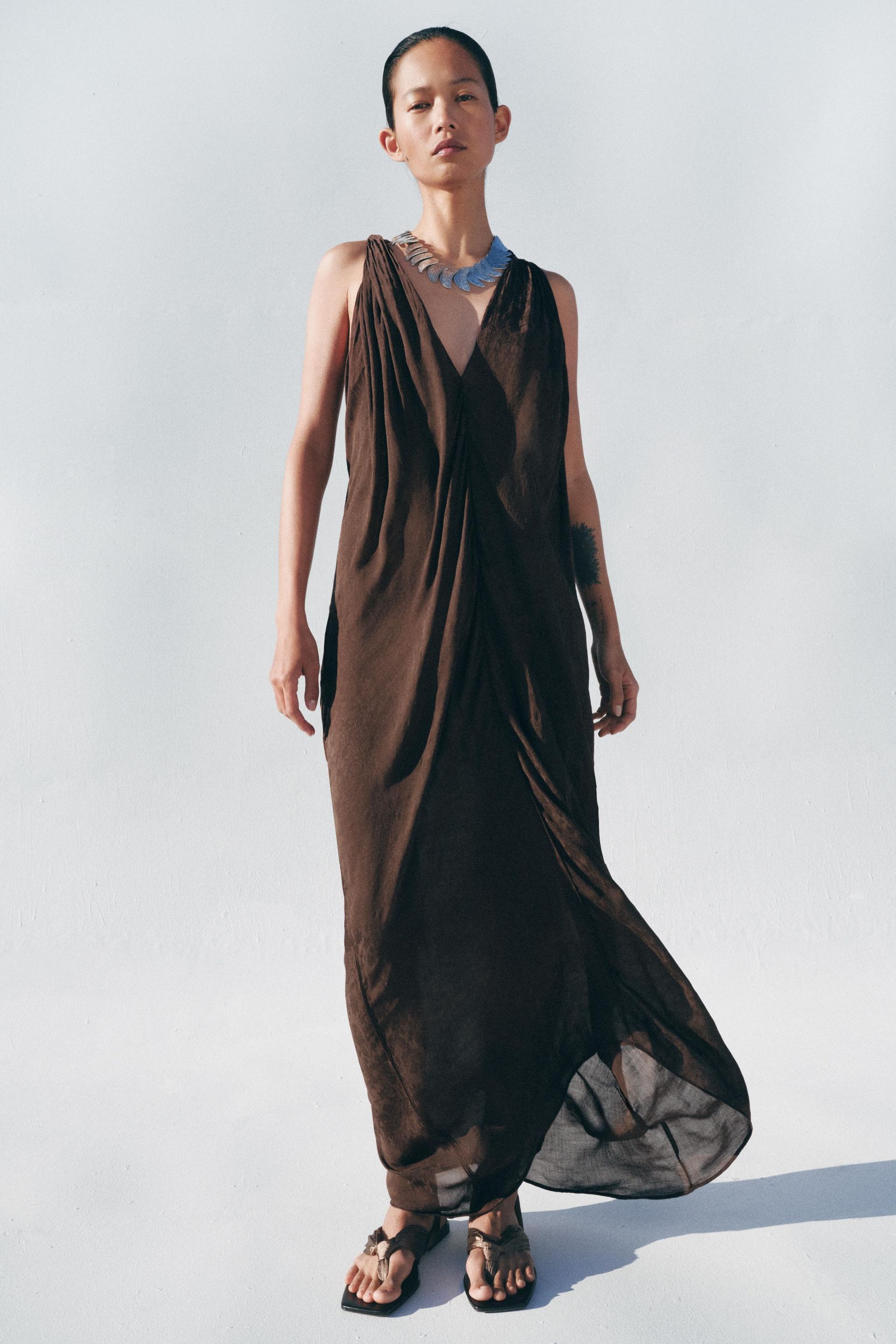 Zw Collection Jacquard Midi Dress