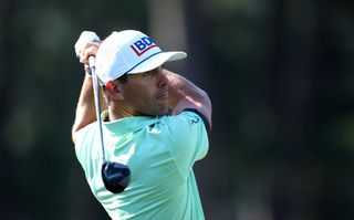 Billy Horschel strikes his fairway wood from off the tee