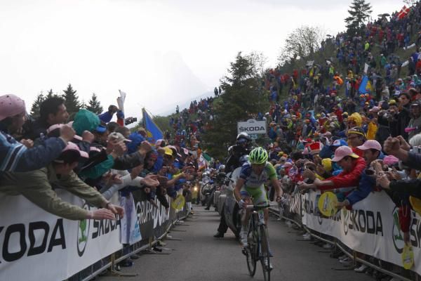 Vincenzo Nibali (Liquigas-Cannondale) wasn't lacking in support.