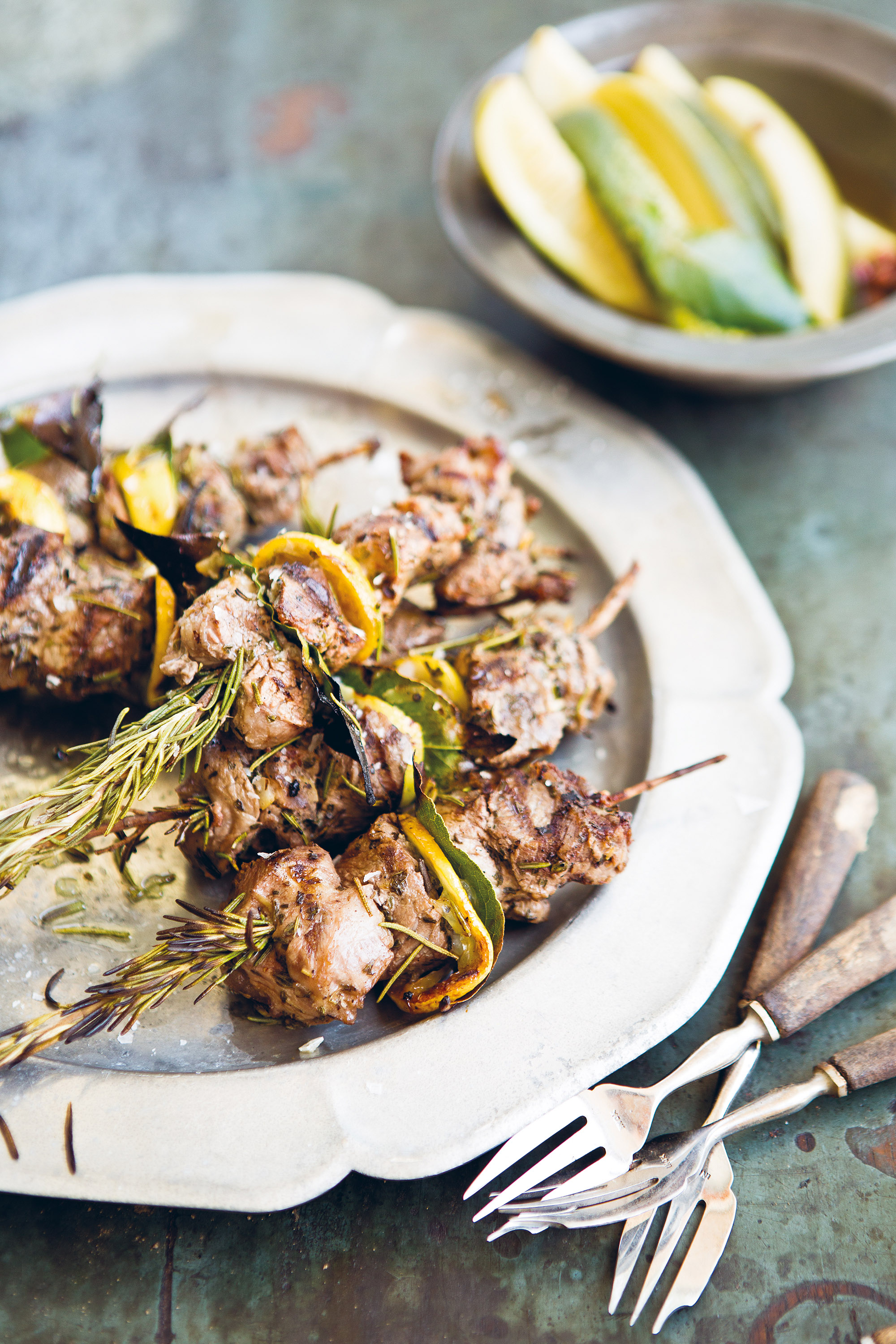 BBQ lamb kebabs