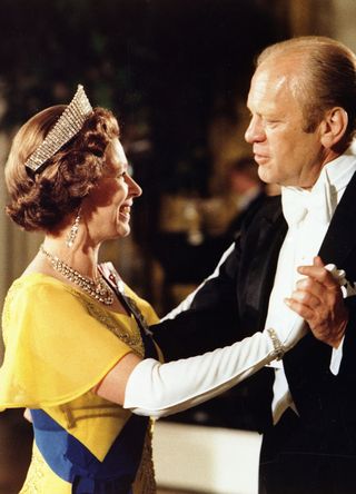 President of the United States 1974-1977, dancing with Queen Elizabeth II at the ball at the White House