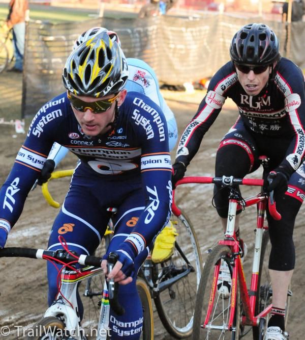 Luke Keough (Champion Systems) in a pack with Josh Dillon
