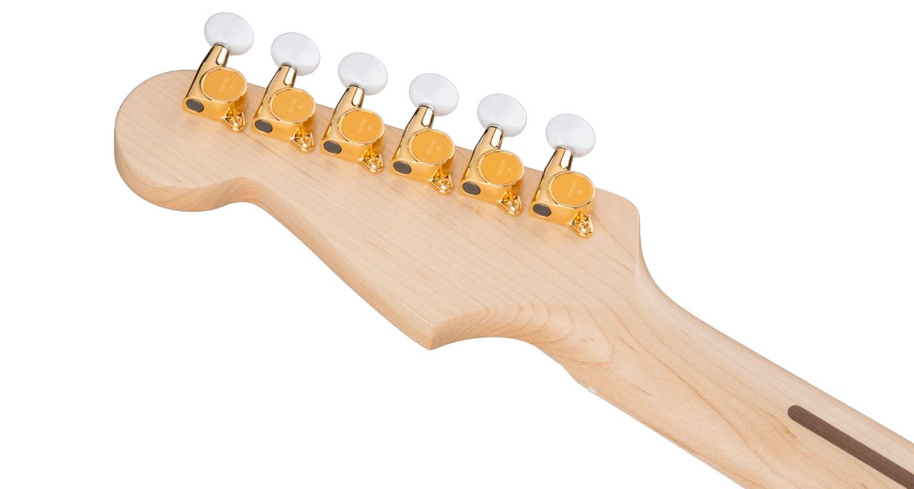 The Fender Richie Kotzen Stratocaster is made in Japan and features a contoured ash body with a stunning figured maple top, and comes with DiMarzio pickups and Gotoh tuners.