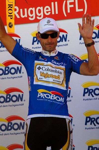 George Hincapie takes the combination jersey into tomorrow's stage.