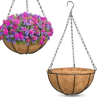ZeeDix Metal Hanging Baskets, 2-pack