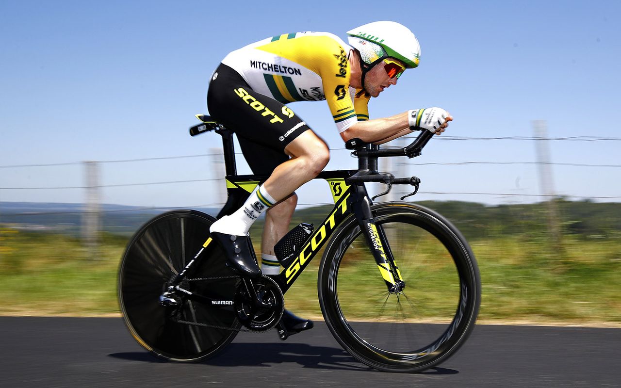 Luke Durbridge (Mitchelton-Scott) in the national time trial champion's jersey of Australia