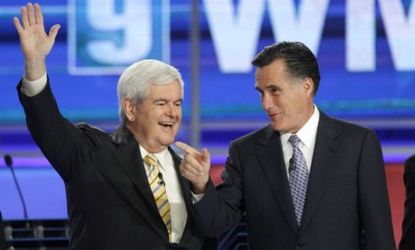 Pundits will be paying close attention to Saturday's Republican debate in Iowa, when Newt Gingrich and Mitt Romney are likely to aggressively jostle for pole position.