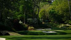 A general view of the 12th hole at Augusta National Golf Club