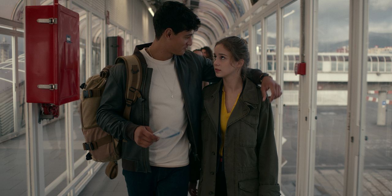 Emilio Sakraya as JC and Alba Baptista as Ava in Warrior Nun