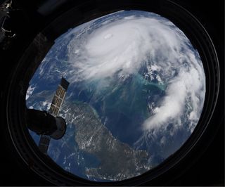 NASA astronaut Christian Koch snapped this image of Hurricane Dorian from the International Space Station on Sept. 2, 2019. The station orbits more than 200 miles (320 kilometers) above the Earth.