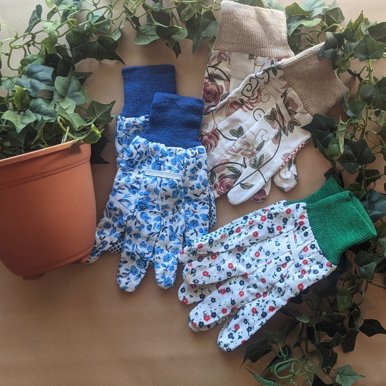 Gardening Gloves for Adult Women &amp;amp; Kids, Cotton Garden Gloves, Gardener Gift