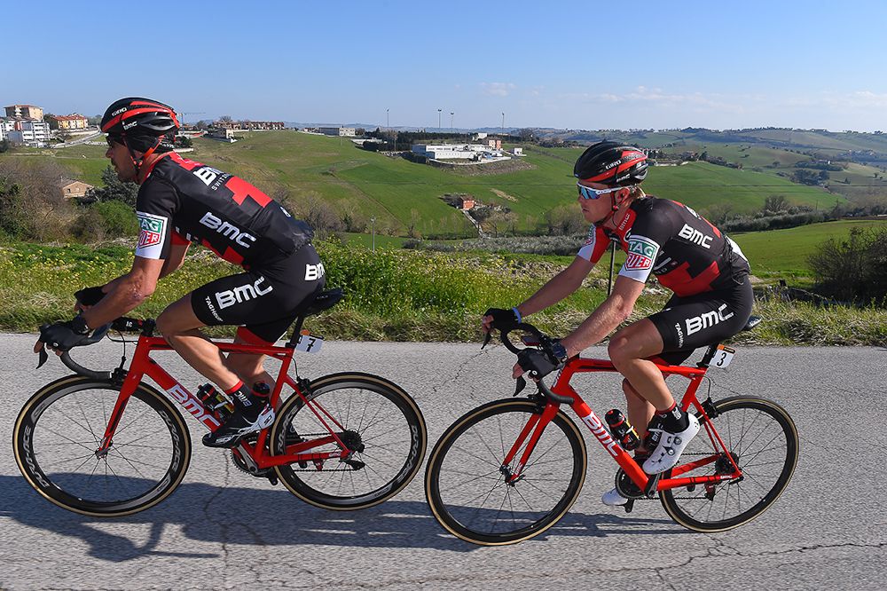 BMC Racing's Manuel Quinziato and Rohan Dennis