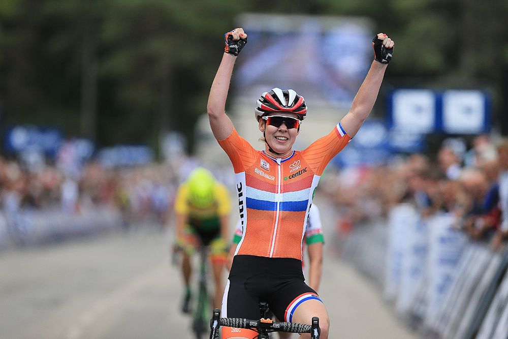 Anna van der Breggen wins the 2016 European championships road race.