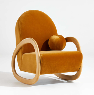 Velvet modern rocking chairs