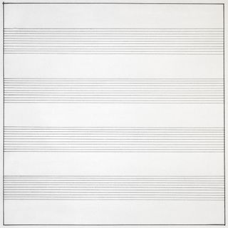 Untitled work resembles an empty music sheet