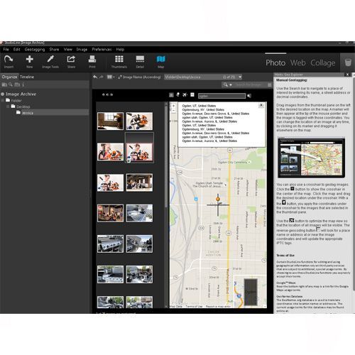 Using StudioLine Photo Classic's geotagging, you can pinpoint where each of your photos was taken on a map.