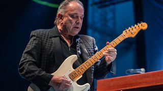 Jimmie Vaughan performs on stage with his band at the Notodden Blues Festival on August 06, 2022 in Notodden, Norway. 