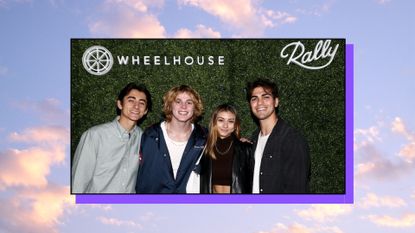 Jack Hayward, Jack Wright, Mia Hayward, Thomas Petrou attend Wheelhouse and Rally's celebrity and content-creator private fund raise event, with rare collectibles on display from sports, culture and history on October 13, 2021 in Los Angeles, California.