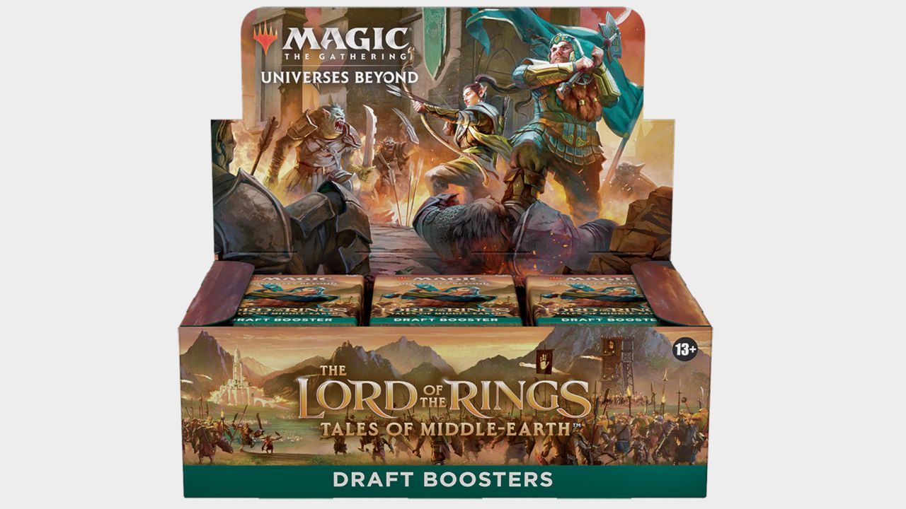 The Lord of the Rings: Tales of Middle-earth product boxes on plain backgrounds