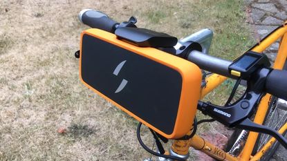 Best electric bike conversion kits: Swytch Max battery on a handlebar